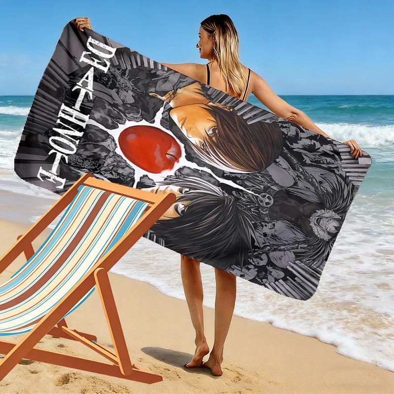 Death Note Print Beach Towel, Large Soft Quick Dry Towel for Beach Camping Swimming