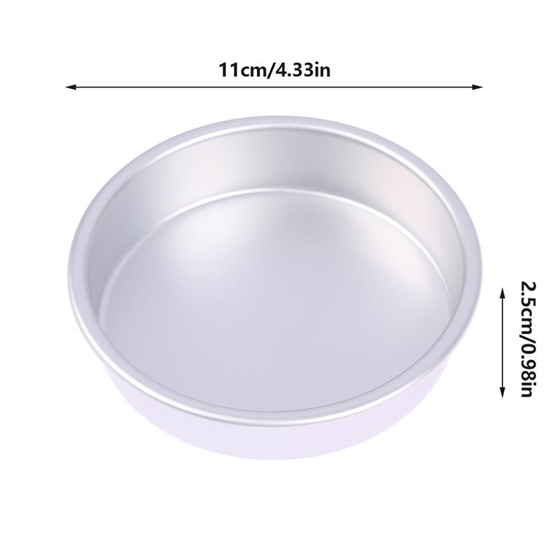 1Pc 4 Inch Aluminum Alloy Round Cake Plate Diy Food Oven Big Cake Bread Mold