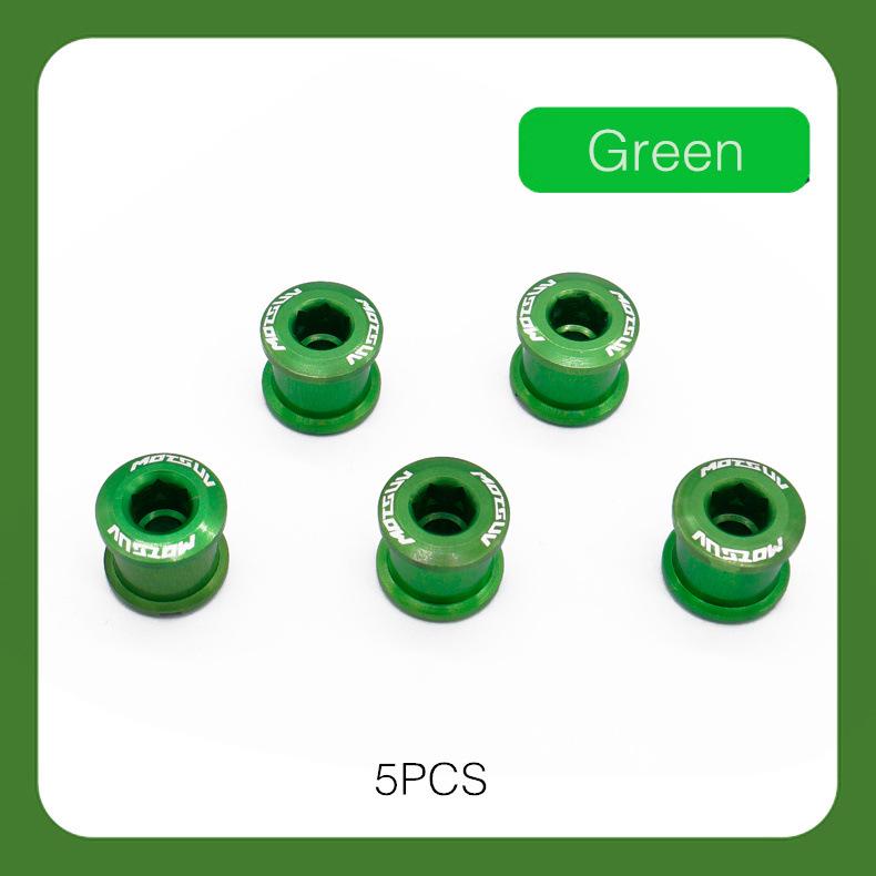 

MOTSUV Anodized Aluminum Chainring Bolts for Crankset (4.9/6.4MM) 4.9mm Aluminum Chainring Bolt зелёный