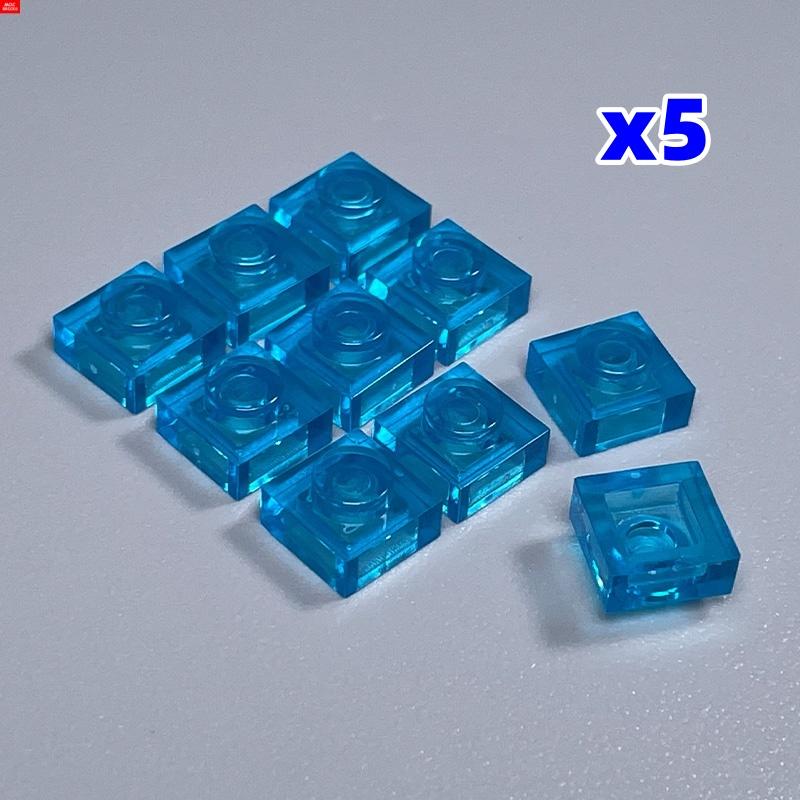Non-Toxic 50Pcs Moc Bricks 3024 Trans White Blue Plate 1X1 Diy Accessories Educational Building Blocks Action Figure Kids Gift