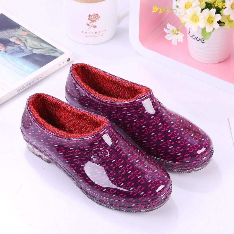 Fashion Home Must Rainboots,Ladies Galoshes,Water Shoe Rubber Boots, Woman Kitchen Working Shoes for Mopping and Washing Clothes Autumn
