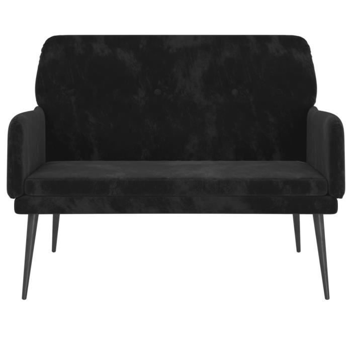 351419 vidaXL Bench Black 108x79x79 Cm Velvet