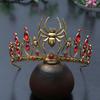 Theme party Halloween funny alloy rhinestone crown unisex hair accessories crown girl gift spider crown