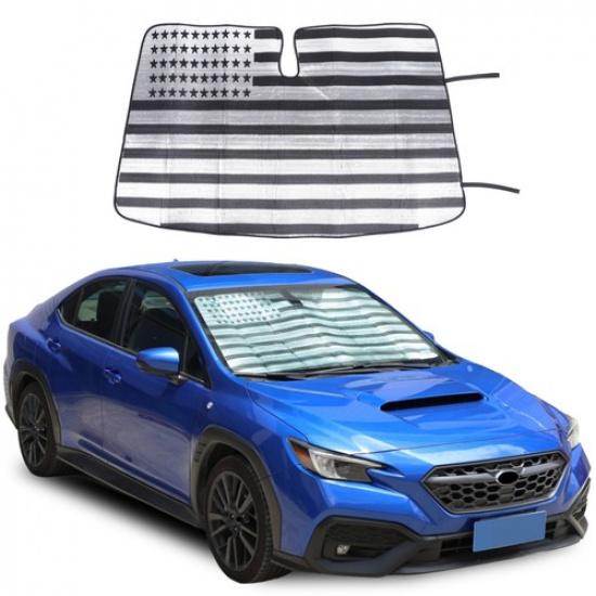 US Flag Car Sun Shade Windshield Window Sunshade Cover For Subaru WRX 22-24