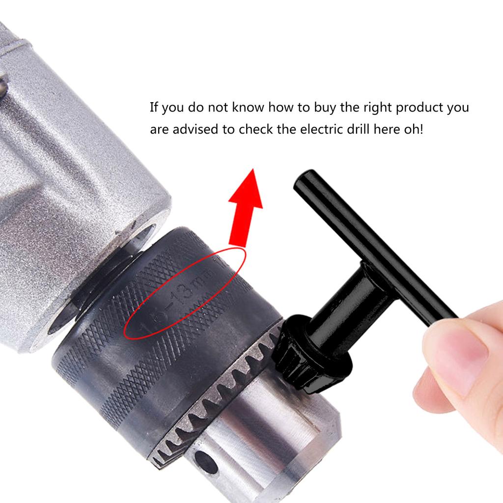 Chiave per Mandrino da Trapano Chiave a Cricchetto Chiave per Mandrino da Trapano Chiave per Trapano Elettrico Strumento di Bloccaggio con Chiave a T Pilota da 1/4''