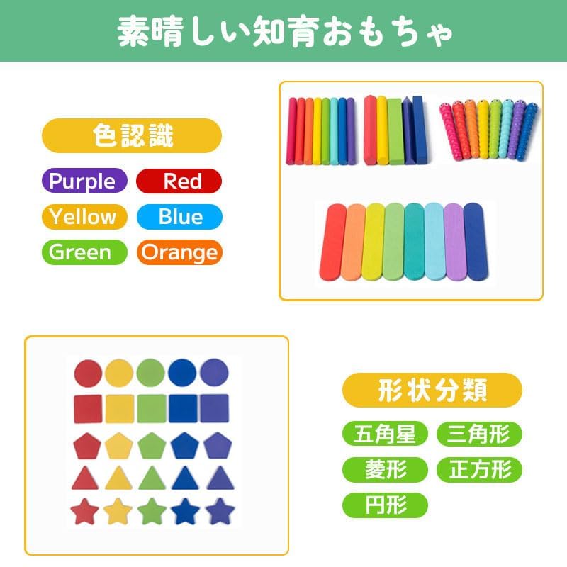 Olesew Montessori Educational Fishing Game for Ages and Color Cognitive and Perfect Birthday or Christmas Early Development Toy for Shape Fingertip