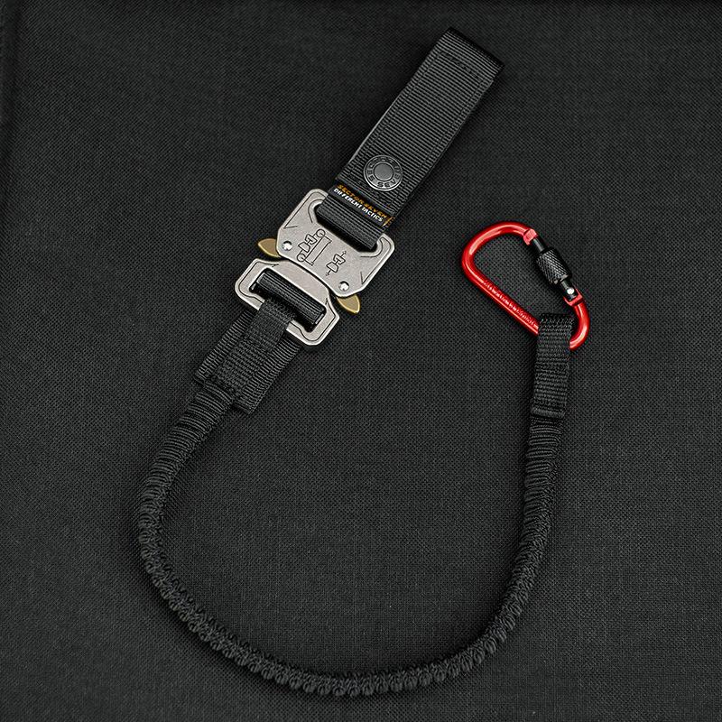 Tactical Elastic Anti-Loss Tool Rope with Carabiner for Aerial Work Electric Drill Hammer Outdoor Gear Cool Man Gift