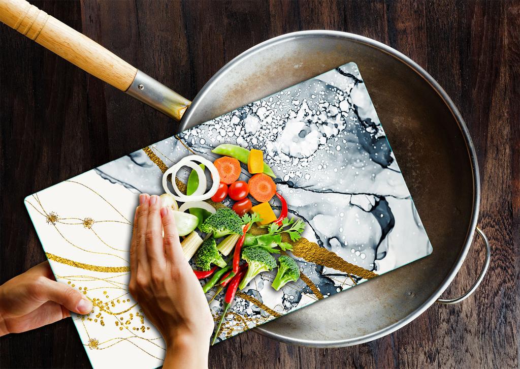 Glass Board Cutting Board 52X30 Marble
