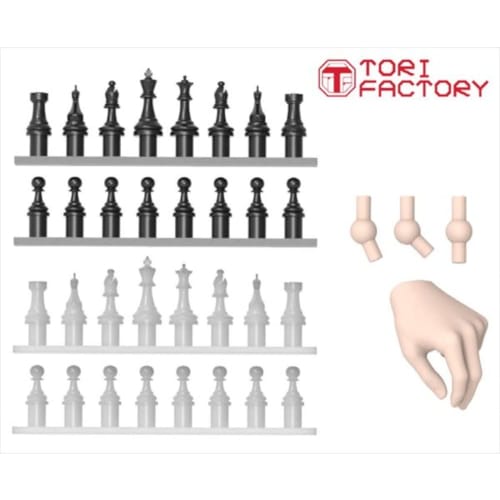 Tori Factory 1/12 IDEA Series Figure Chess Game Set with Resin Spare Hands, Resin Kit ID-12, Molded In Color