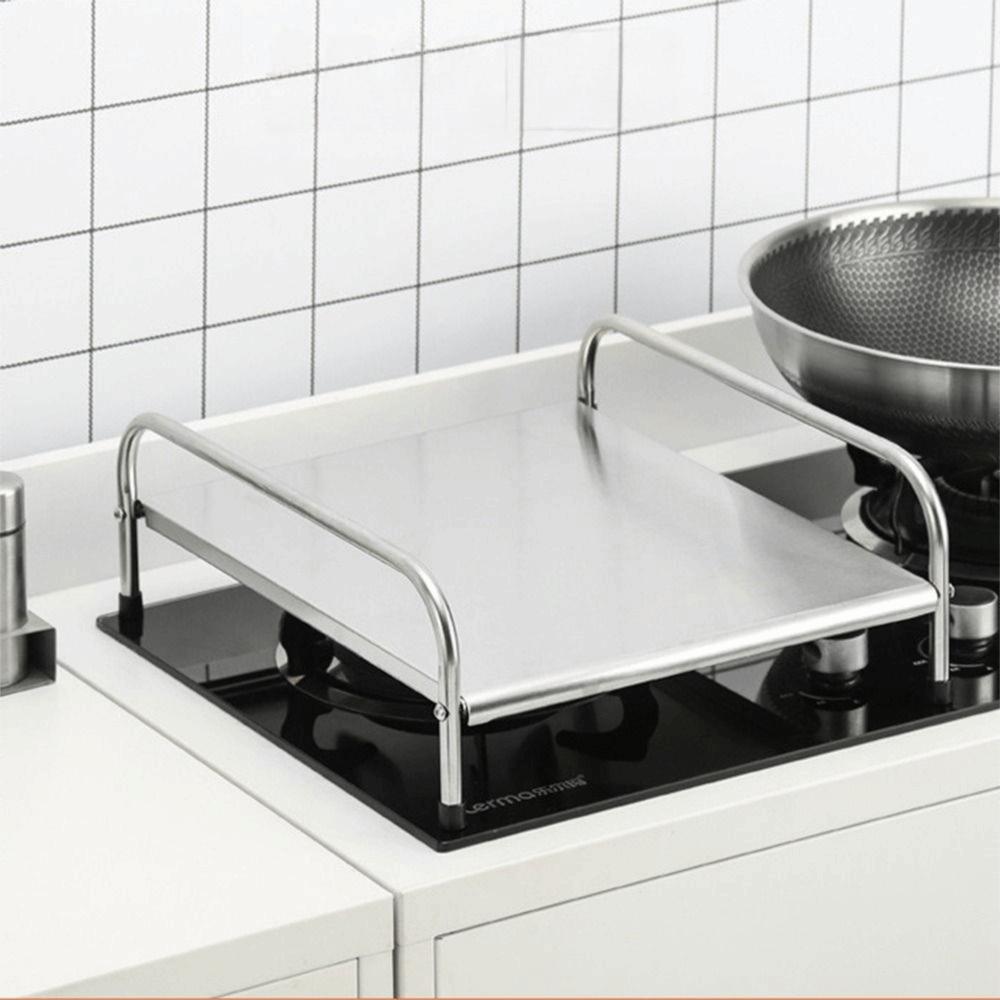 With Handle Stainless Steel Stove Cover Waterproof Stove Support Bracket Kitchen Counter Rack Home