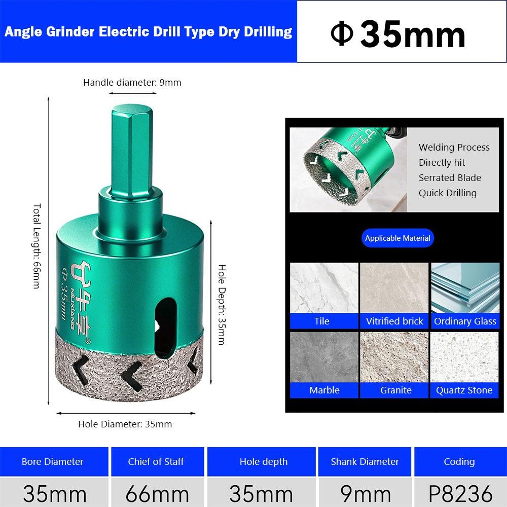 Special Use Ceramic Drill Bit Thickened Body Angle Grinder Hole Saw Tile Hole Saw Ceramic