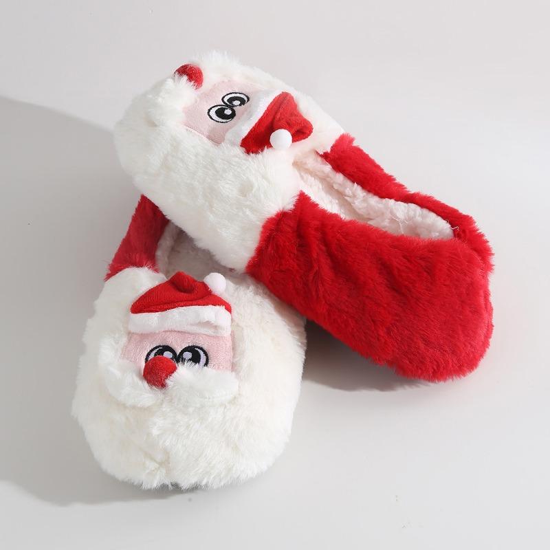 Santa Claus Floor Socks Cute Autumn and Winter Thickened Warm Winter Non-slip Soft-soled Velvet Floor Shoes
