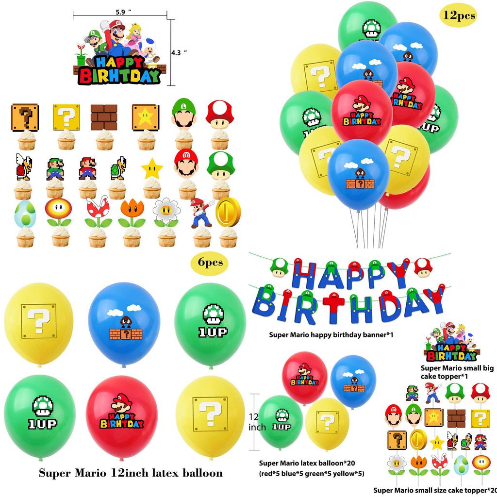Joyful Super Mario Birthday Decor Increase Party Atmosphere Promote Friendship