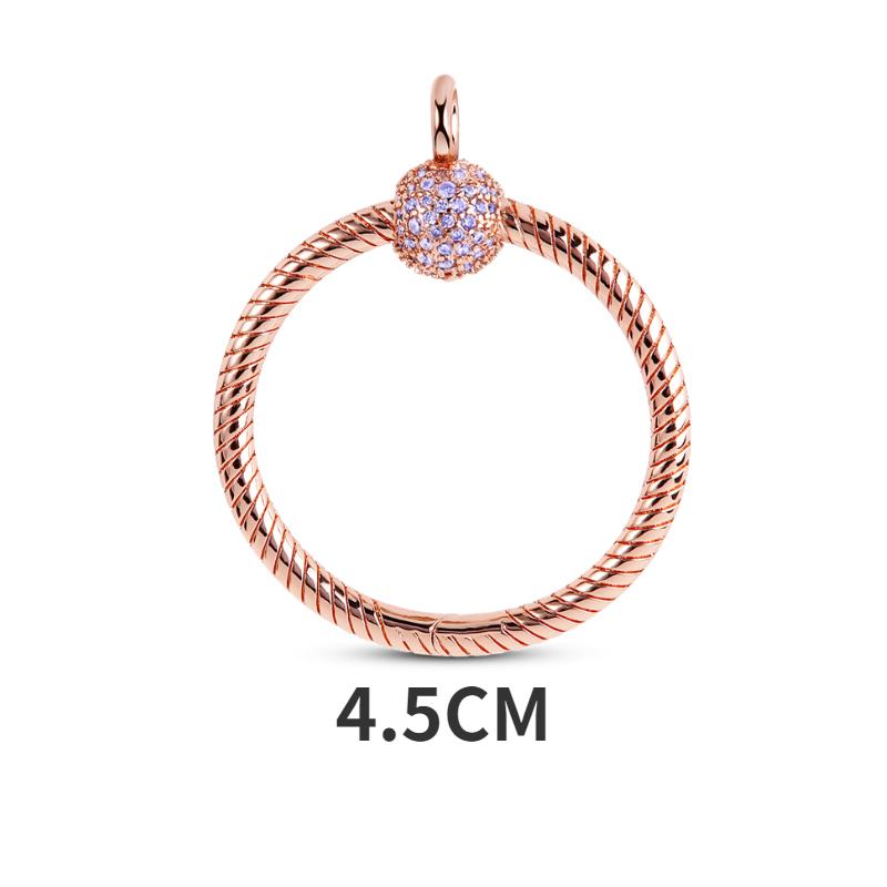 Silver Color O Pendant Moments Pave O Pendant Dangle Charms Fit Original Cable Chain Necklace Fashion Women Jewelry Making Gift