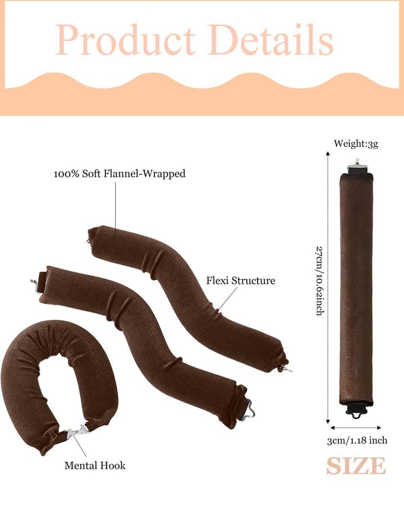 3 Haken, Lockenstab-Artefakt, Hitzefreier Lockenstab, Big-Wave-Haarlockenwerkzeug, Schlafen mit Locken.