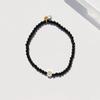 MY Daisy Charm Onyx Bracelet Silver 925 Daisy Charm Black Onyx Bracelet