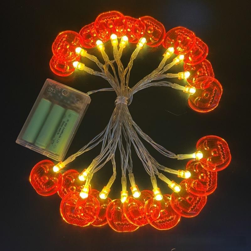 

Светодиодные хрустальные гирлянды в виде тыкв для Хэллоуина, лампа для украшения жуткой атмосферы, для дома, для улицы, 1,5 м, 10 светодиодов 1PC 1.5M10LED теплый белый