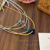 Atmosphere sweetheart, simple and clear love color rope necklace dopamine sweet collarbone chain pull neck chain
