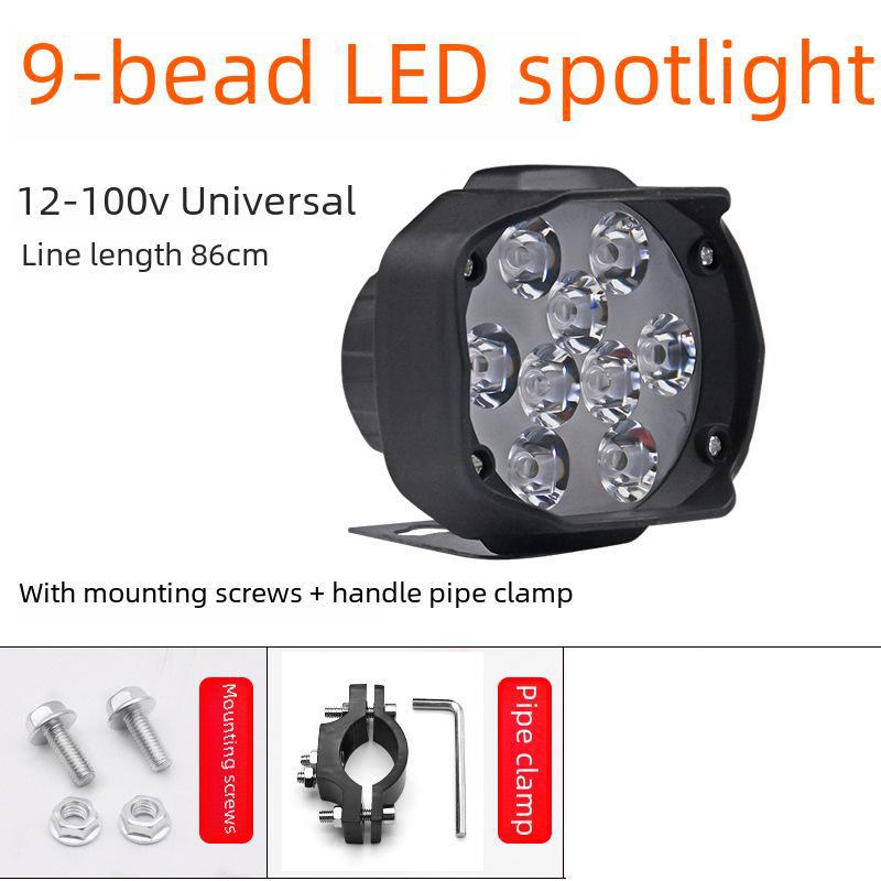 Super Bright LED Headlight for Electric Bicycle, Motorcycle, and Tricycle - High Intensity External Spotlight