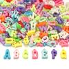 100pcs Plastic Color A-Z Letter Charms Bead Mixed Single Alphabet Pendants for DIY Bracelet Earring Necklace Jewelry Accessories