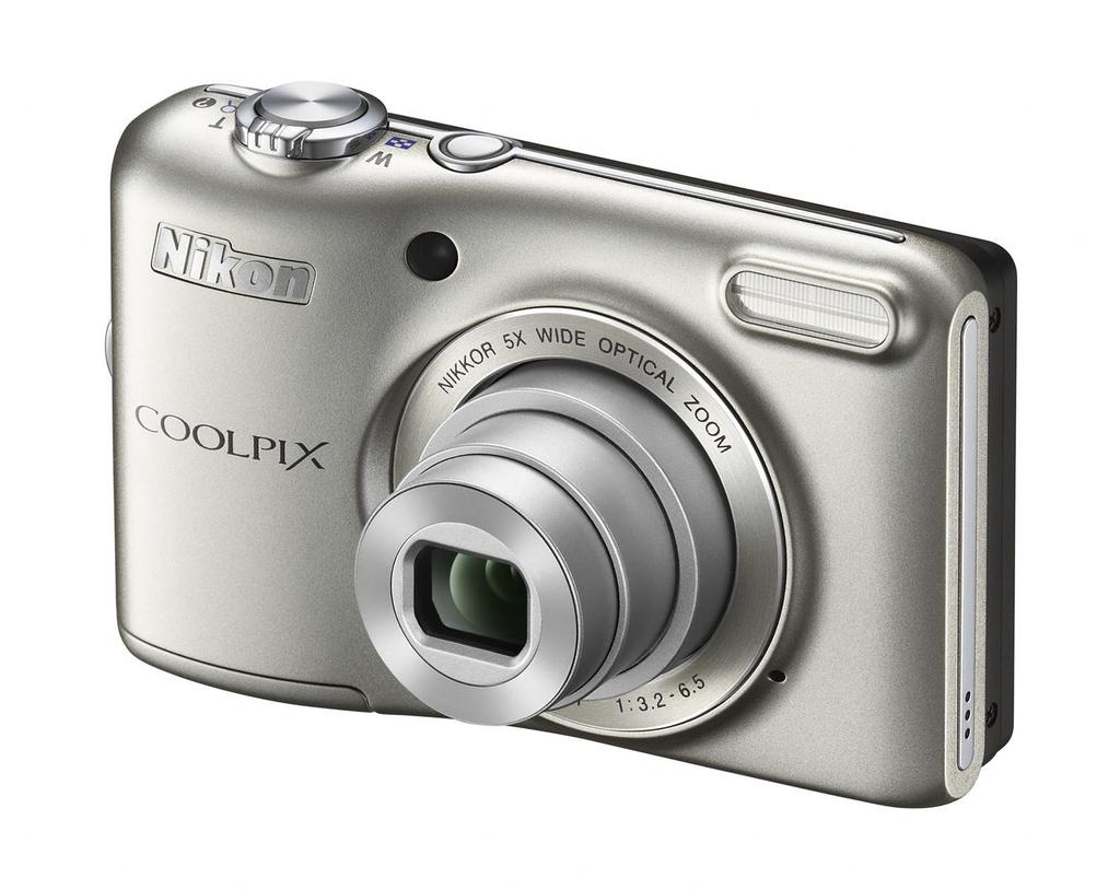 Nikon COOLPIX L28 Digital AA Battery L28SL Camera, 20.05 Megapixels, Compatible, Silver,