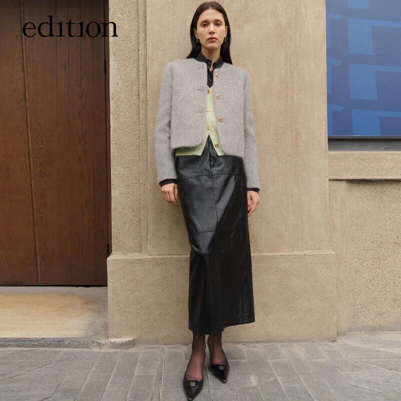 

Edition Women s Alpaca Wool Blend Short Tweed Jacket M