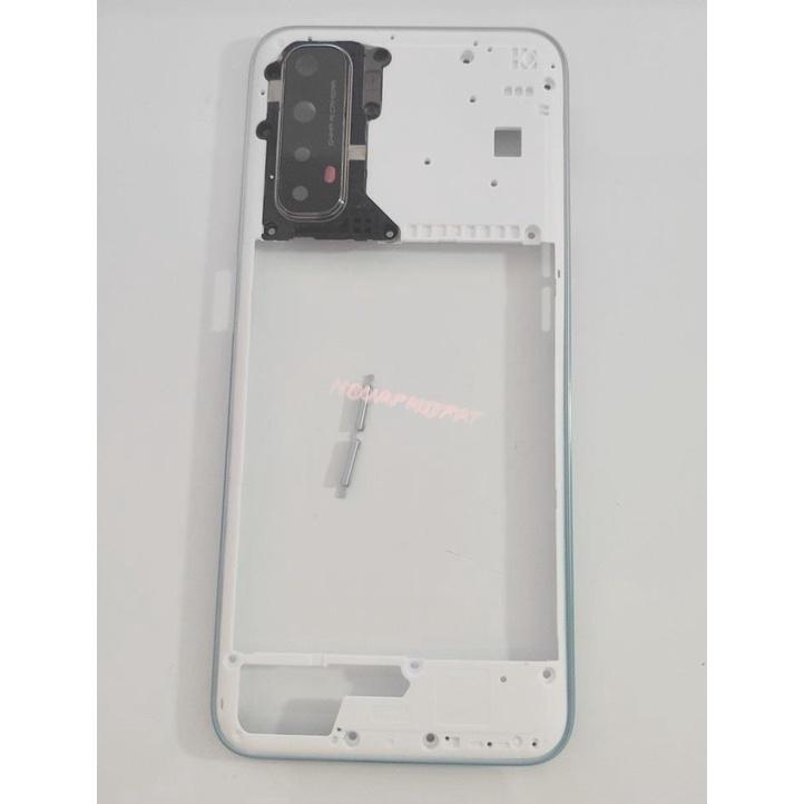 Back Battery Cover Rear Door Housing For Oppo Realme 7 4G RMX2151 LCD Middle Frame Bezel Side Volume Button Camera Lens