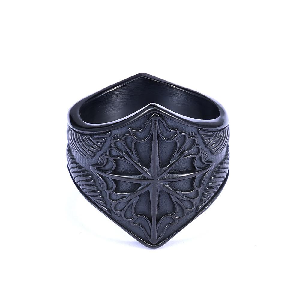 Nordic Star Knot Stainless Ring Trendy Jewelry Unique Eight Point Star Design Fashion Accessory