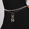 Flower Pearl Tassel Necklace Ladies Sexy Pearl Multi-Layer Body Chain Elegant Waist Chain For Beach Outfit  Accessory