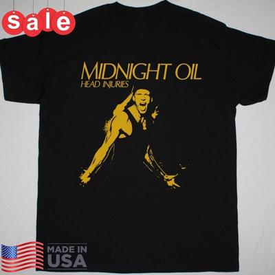 Nové MIDNIGHT OIL ZRANĚNÍ HLAVY Dárek Pro Fanoušky Unisex S-5XL Tričko 1LU571 Unisex Tričko