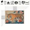 2D Traditional Japanese Tiger Tapestry Floral Peony Wall Hanging