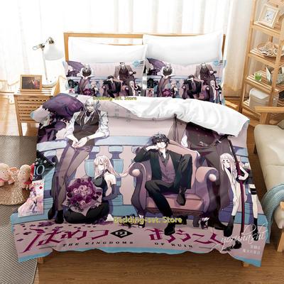 The Kingdoms of Ruin Bedding Set Cartoon Anime Three-piece Set Adult Kid Bedroom Three-piece Suits 3D Kawaii Colcha De Vera