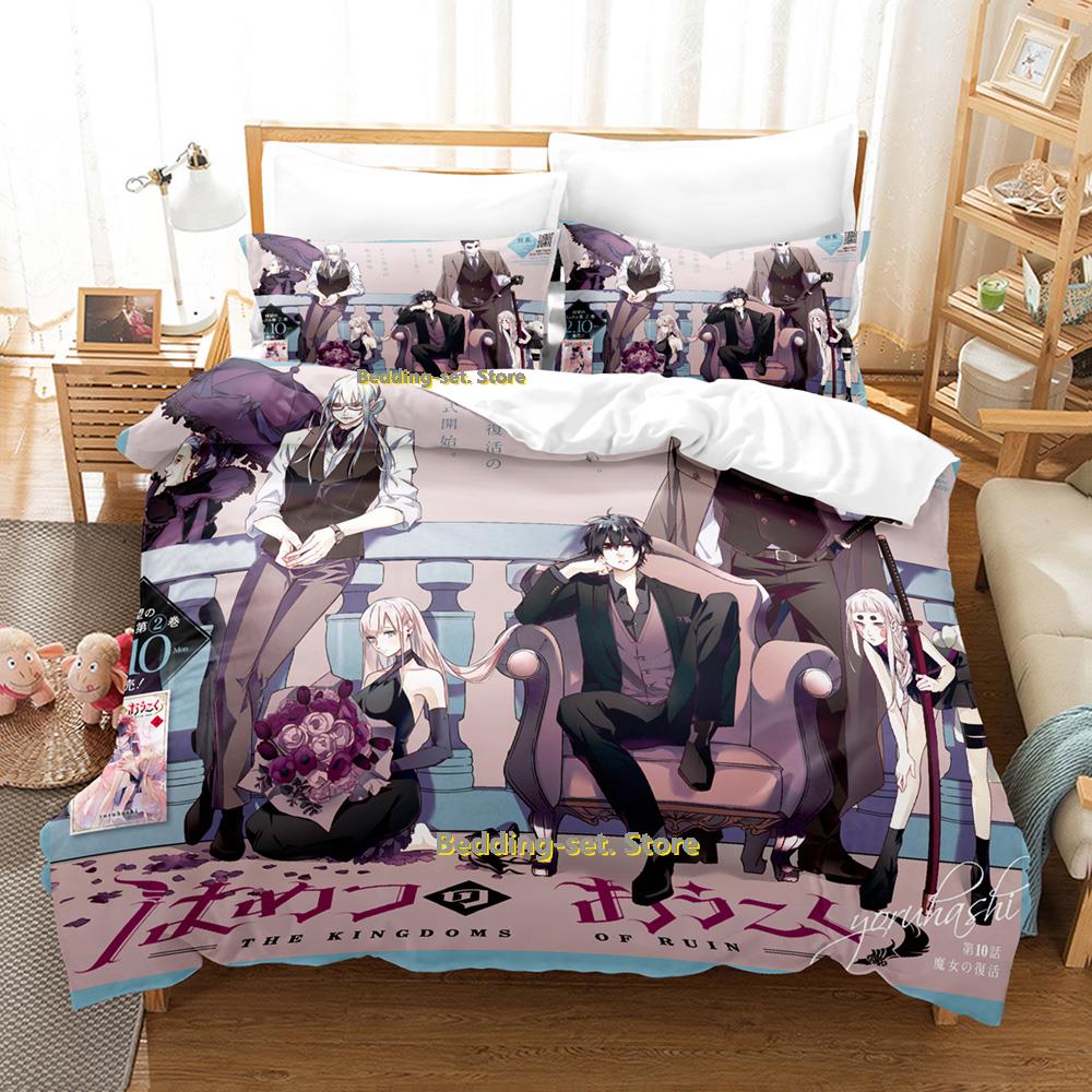 

The Kingdoms of Ruin Bedding Set Cartoon Anime three-piece set Adult Kid Bedroom three-piece suits 3D Kawaii colcha de vera EU Single(135*200cm)3pcs