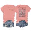 Unisexs Western Cowgirl Club Graphic Tee Casual Crew Neck Short Sleeve Tshirt With Cowgirl Letter Design Streetwear Female Tops