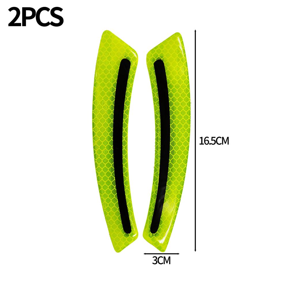 2PCS Reflective Safety Warning Stickers - Car Anti-Collision Strip & Forklift Protective Decorative Decals