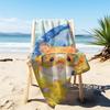 Watercolor Cute Diving Hamster Bath Towel | Quick Drying, Water Absorbent,Polyester Microfiber, Suitable for Beach and Pool Use
