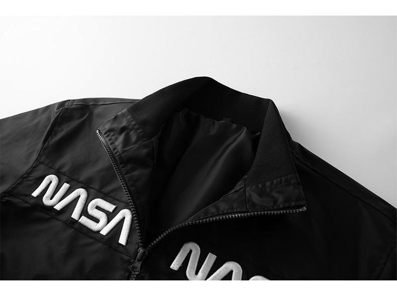 Astronautská nadměrná pánská baseballová bunda - Volný střih, jarní/podzimní kabát