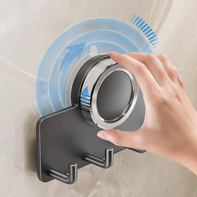 Non Perforated Suction Cup Hook Bathroom with Strong Load-bearing Capacity Wall Mounted Towel Hook Row of Storage Racks