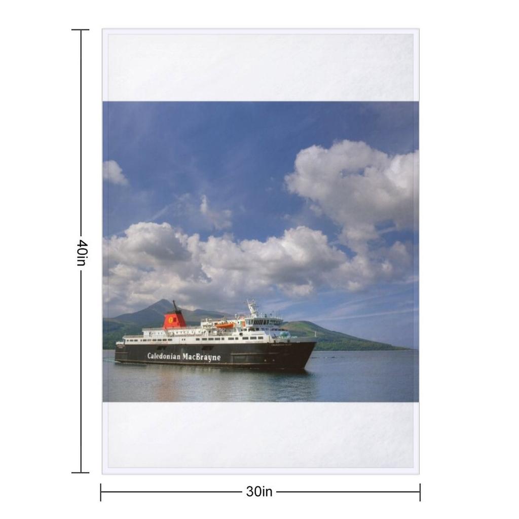 MV Caledonian Isles, Brodick Harbour, Isle of Arran Throw Blanket Thermal Multi-Purpose Furrys Hair Blankets