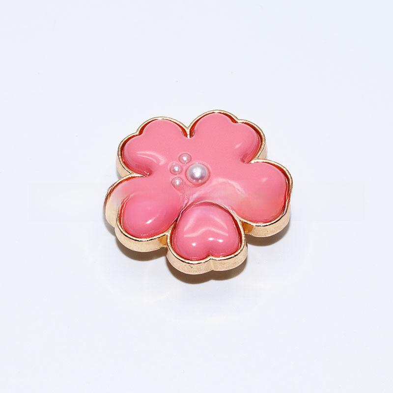 Metal Cherry Blossom Shoe Charms for Crocs - Decorative Shoe Accessories