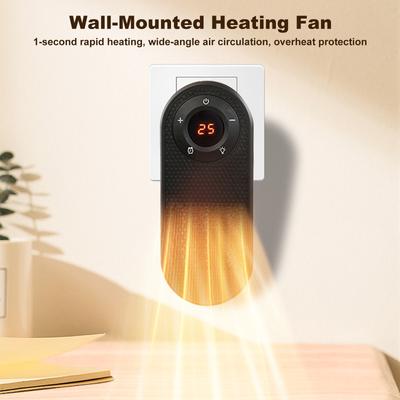 Small Space Heater 180 Degree Rotatable Personal Heater Remote LED Display Timer Function Overheat Protection Warmer For Home