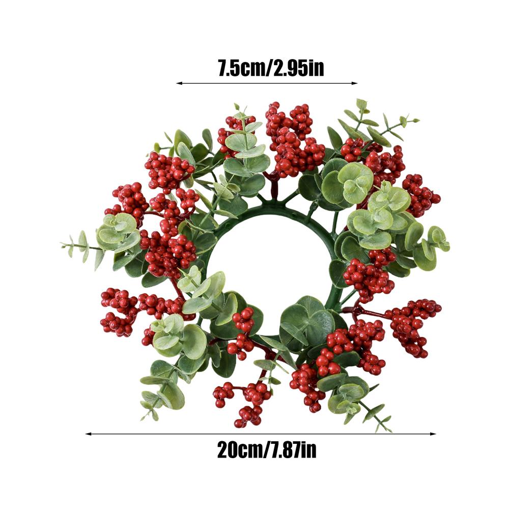 

Christmas Candlestick Wreath Red Berry Christmas Cabinet Wreaths Seasonal Decor For Home Holiday Birthday Dormitory Party 20cm красный
