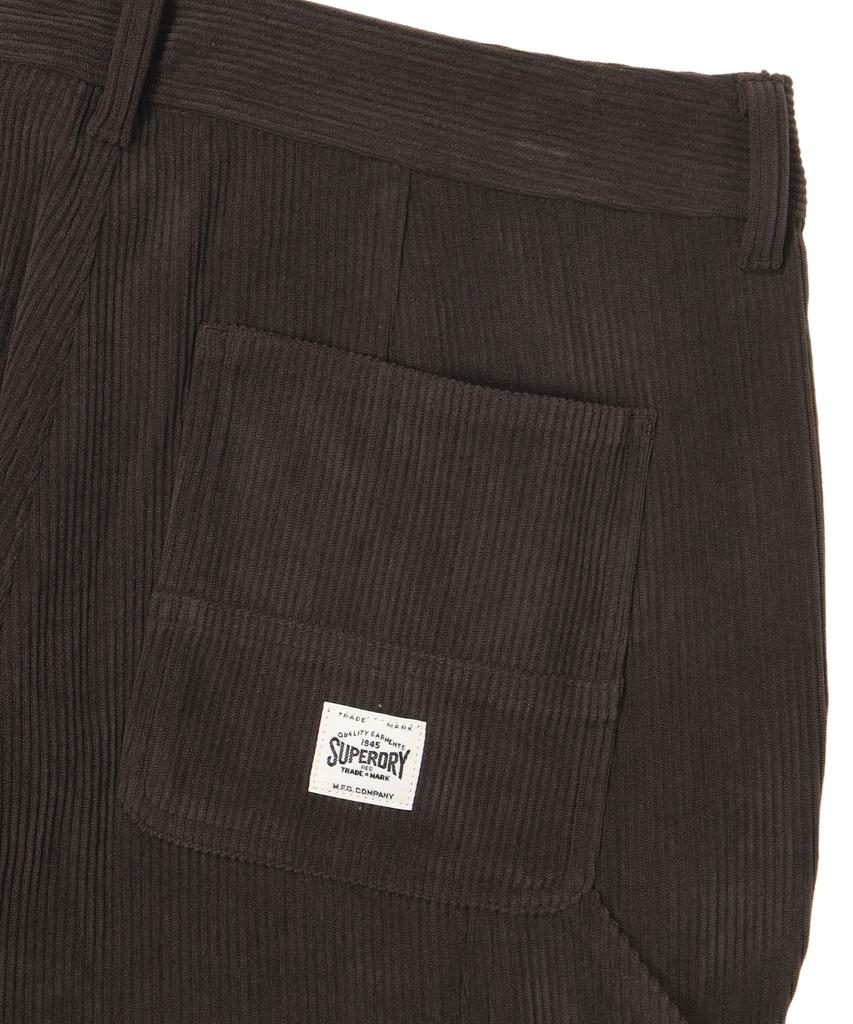 Syupeodeulai Corduroy Straight Carpenter Pants Brown