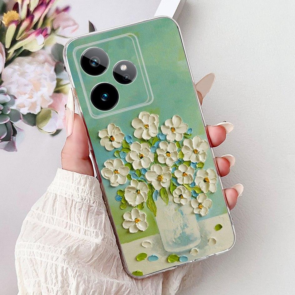 For Realme GT 7 7T Case 2025 Popular Flower Soft Clear Silicone TPU Protective Cover For Realme GT7 Pro RMX5011 Phone Case Shell