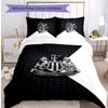 Newcastle United Football Printed 3 Pieces Bedding Set, Comfortable Skin Friendly Bedroom Duvet Cover Set