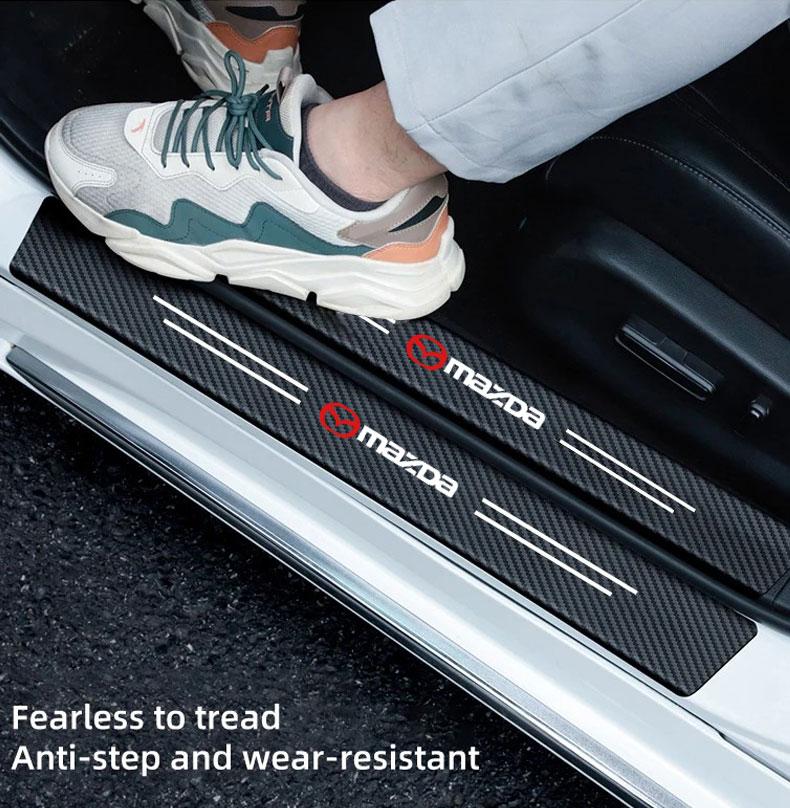 Car Door Sill Kick Tailgate Threshold Protection Sticker For Mazda 3 6 CX5 2 CX30 CX3 CX9 MX5 RX8 Axela Demio Atenza MS GJI GH