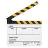 30x25CM Film Clapperboard Acrylic Clapstick Photography Props Director Board Tool(Yellow Striped White board(PAV1Y) )