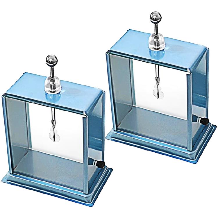 2Pcs Foil Electroscopes For Physics Education Static Charging Demonstrations Metal And Glass Construction 1
