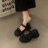 thick-soled high-heeled cool slippers women's 2025 summer new outer wear fashionable and versatile casual small man with sandals