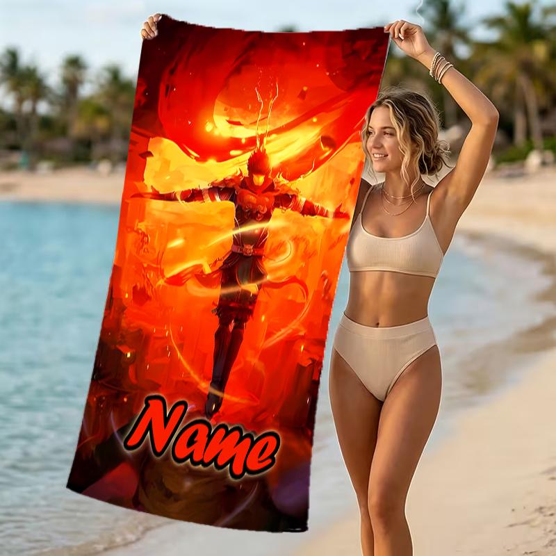 Customizable personalized beach towels Black Myth Wukong Game themed designs.Suitable for the beach, yoga, sports;ideal as beach accessories